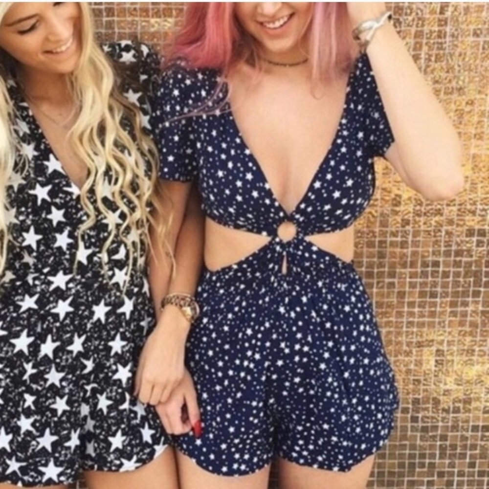 Starry LF cut out romper